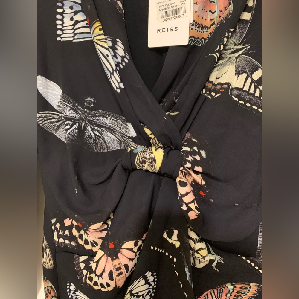 Reiss Lita Twist Front Butterfly Dress - Picture 8 of 11